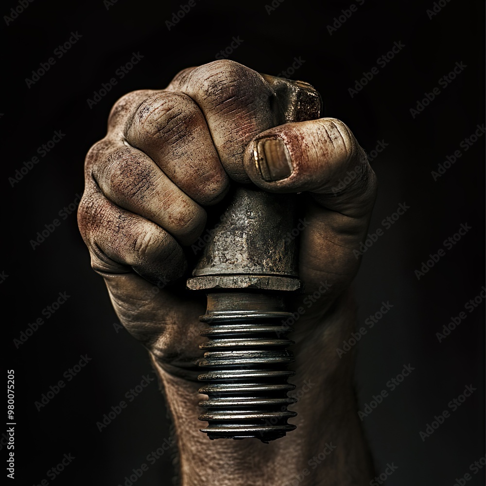 Close-Up of Persons Fist on Black Background Close-Up of Persons Fist on Black Background