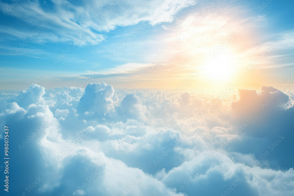 Beautiful background of sky and cloud with the sun shining through Beautiful background of sky and cloud with the sun shining through