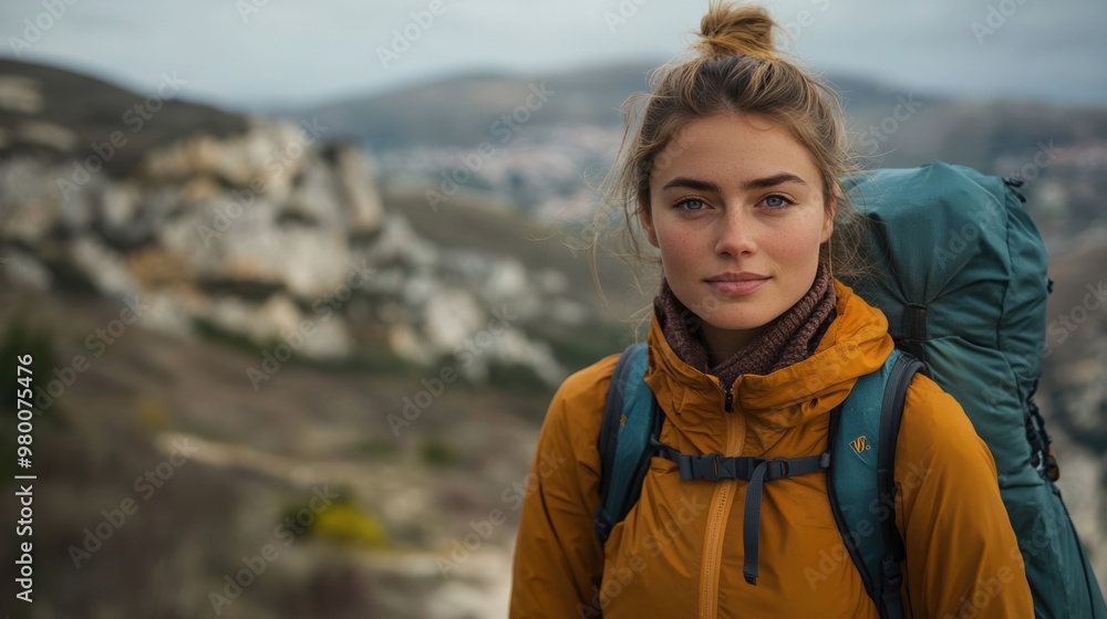 Happy Hiker Enjoying the Outdoors Happy Hiker Enjoying the Outdoors