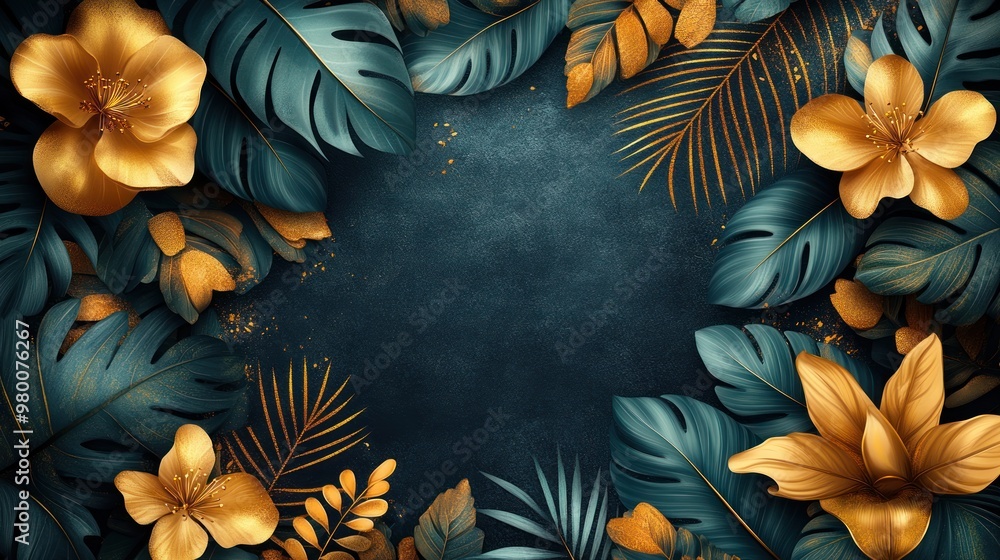 Tropical Floral Border Tropical Floral Border