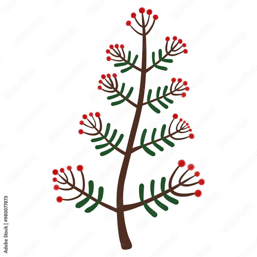 Naklejka premium Christmas flowers
