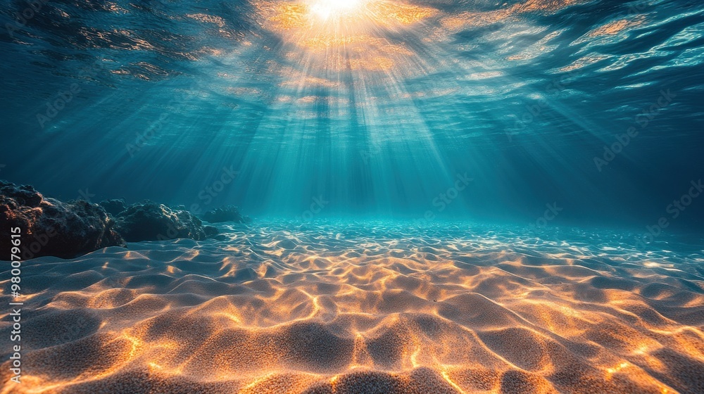 Fototapeta premium Underwater Sunlight Rays