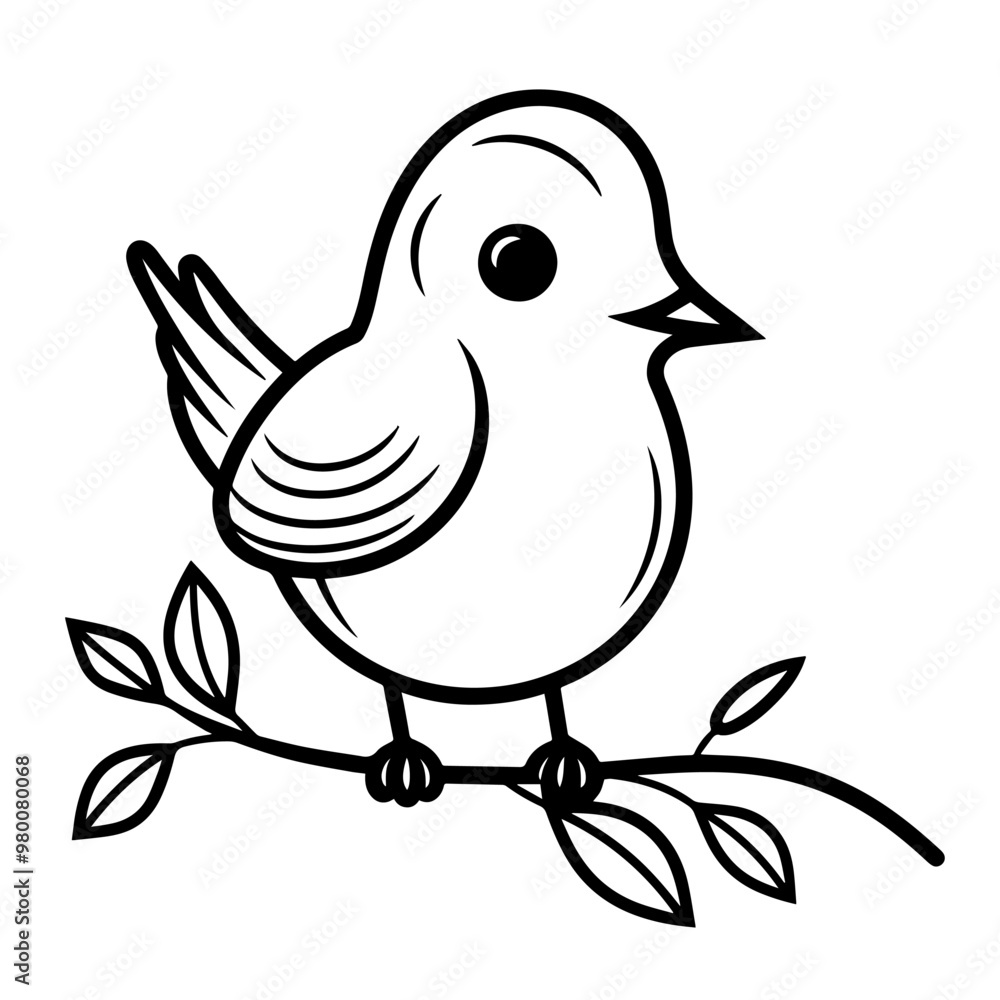 Graceful bird outline icon in vector format for nature designs. Graceful bird outline icon in vector format for nature designs.