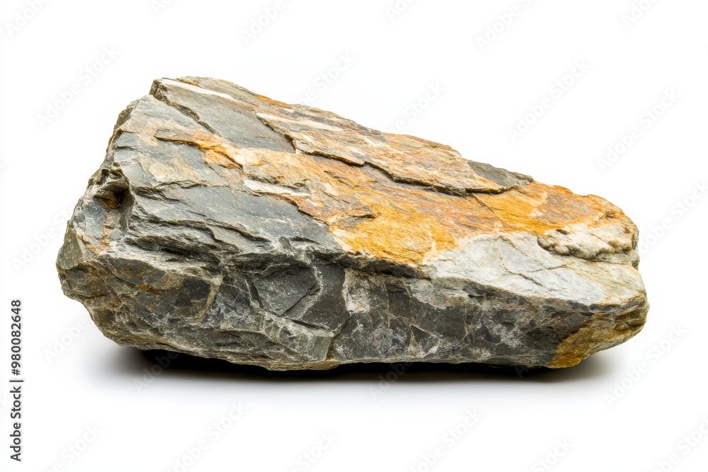 Stone set against a white backdrop Stone set against a white backdrop