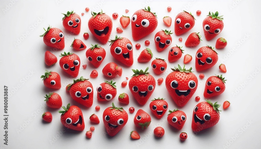 Hintergrund, Wallpaper lustige Erdbeeren Hintergrund, Wallpaper lustige Erdbeeren