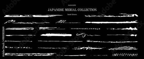 筆, 線画, 線, ライン, ペン, ベクター, 手書き, 和風, フレーム, セット, イラスト