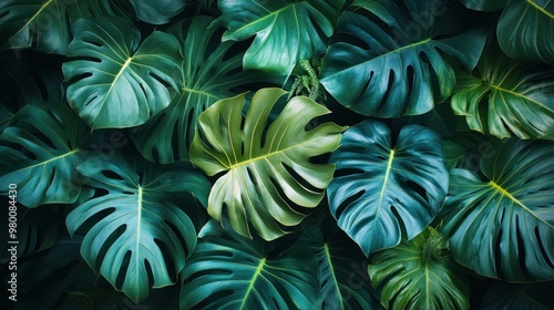 Wallpaper Mural Tropical Leaves Pattern Torontodigital.ca
