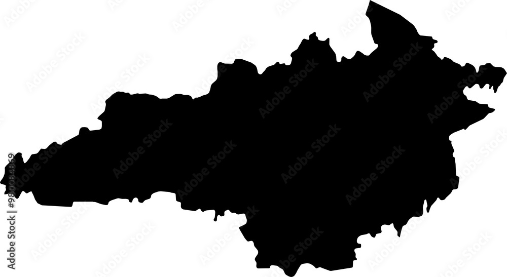 Contour map of the region of Kirovohrad, Ukraine. Graphic illustration on a transparent background with black region borders Contour map of the region of Kirovohrad, Ukraine. Graphic illustration on a transparent background with black region borders