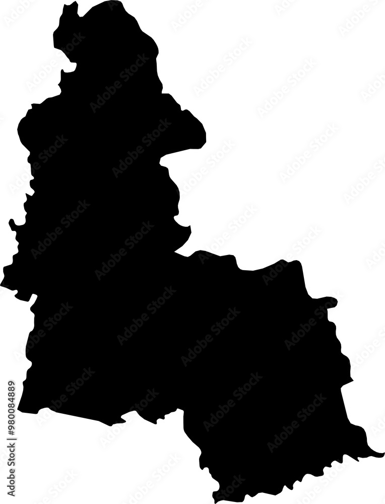 Contour map of the region of Sumy, Ukraine. Graphic illustration on a transparent background with black region borders Contour map of the region of Sumy, Ukraine. Graphic illustration on a transparent background with black region borders