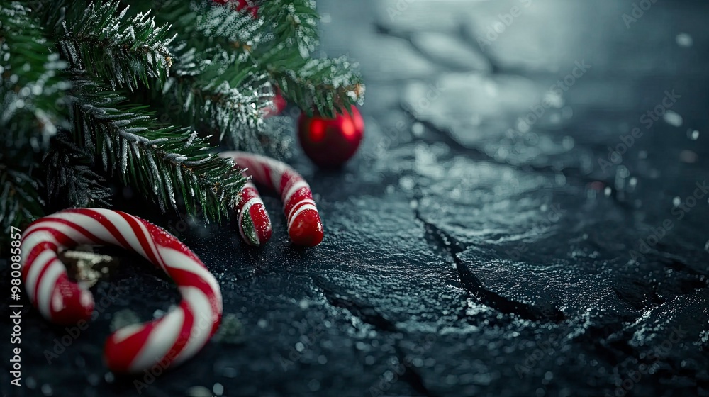 christmas decoration on a red background christmas decoration on a red background