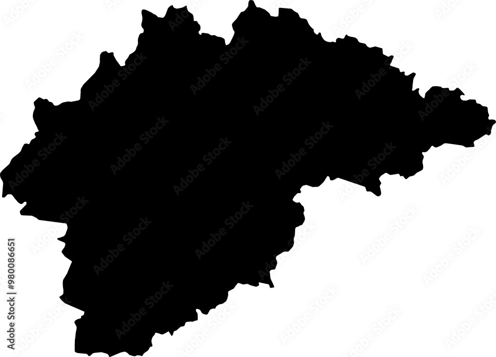 Contour map of the region of Novgorod, Russia. Graphic illustration on a transparent background with black region borders Contour map of the region of Novgorod, Russia. Graphic illustration on a transparent background with black region borders