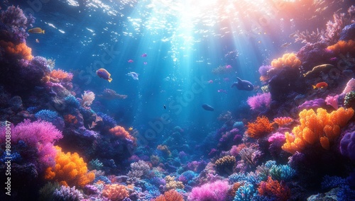 Vibrant Coral Reef Underwater