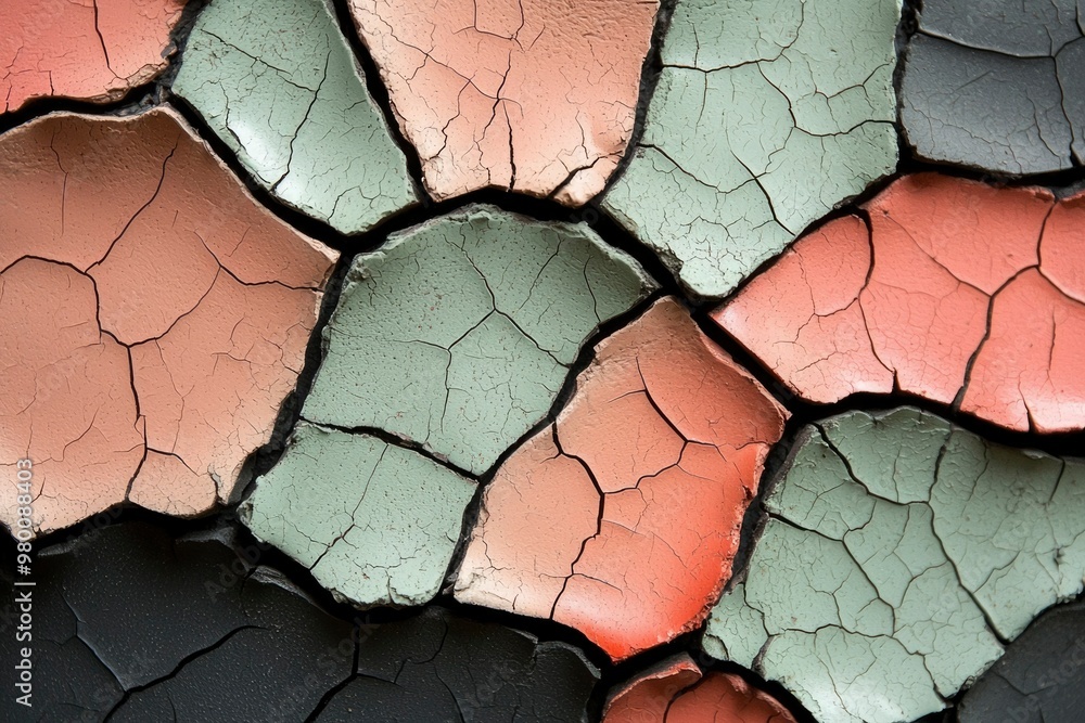 Cracked and Colored Paint Surface Texture Cracked and Colored Paint Surface Texture