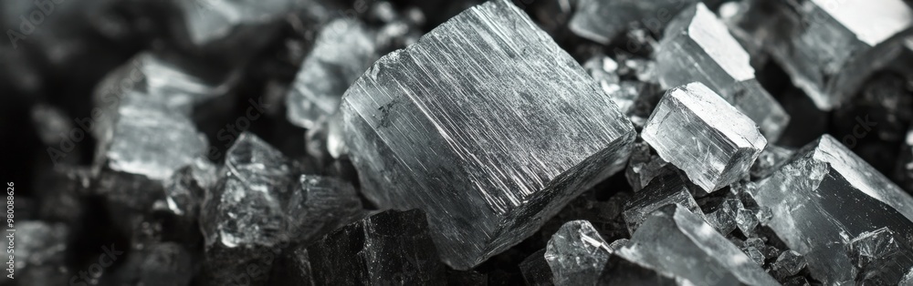 Jagged Gray Crystalline Asbestos Pieces Close-up Showing Sharp Edges Jagged Gray Crystalline Asbestos Pieces Close-up Showing Sharp Edges