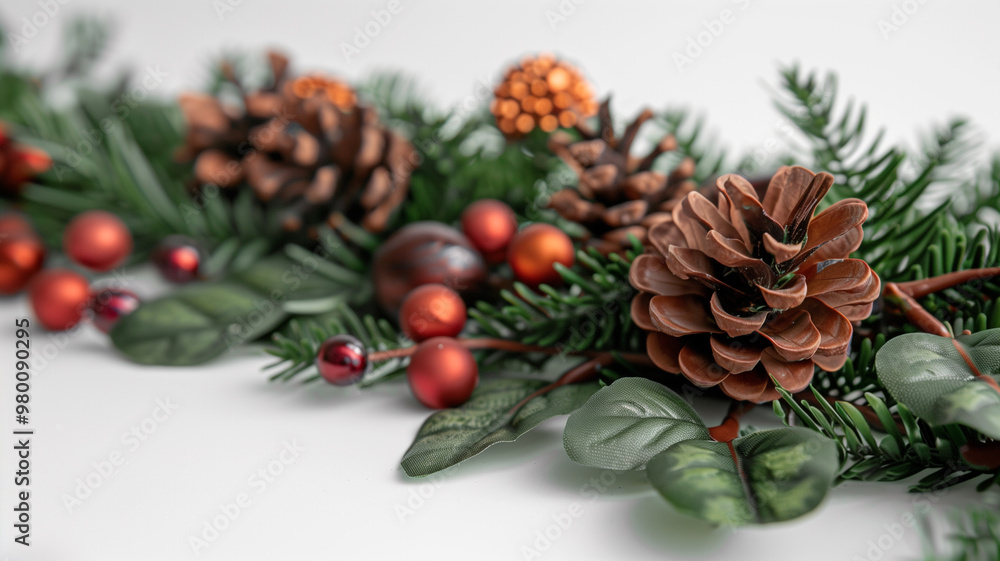 Christmas and New Year's composition with free space in the frame. Christmas and New Year's composition with free space in the frame.