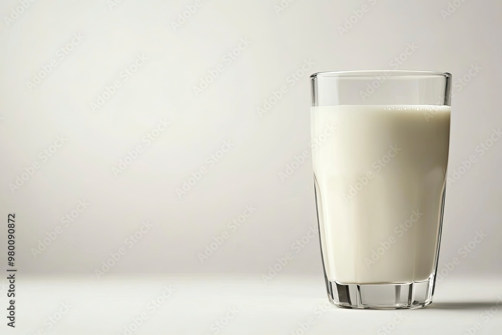 Glass of milk isolated on white background, ai Glass of milk isolated on white background, ai