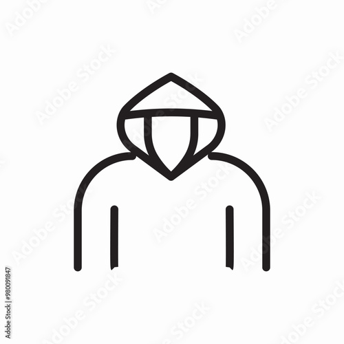 hoodie hood icon sign vector