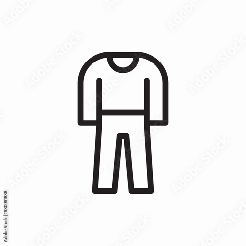 pijama night icon sign vector