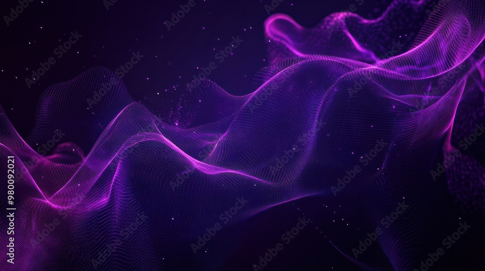 Fototapeta premium A deep purple background with subtle, glowing lines forming abstract shapes, giving a modern and mysterious design.