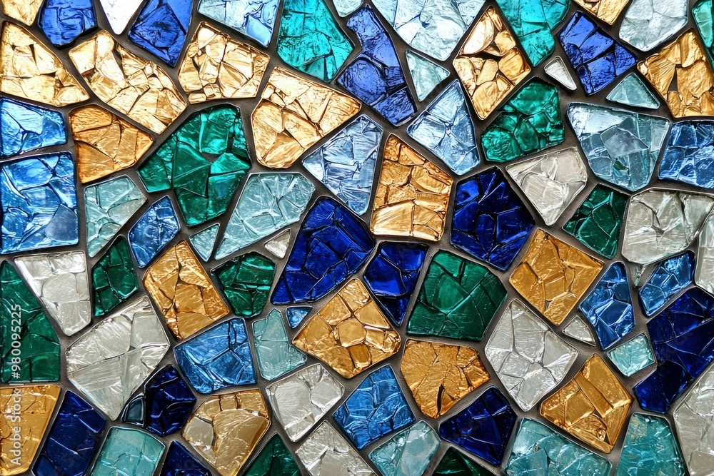Abstract Mosaic of Multicolored Glass Pieces Abstract Mosaic of Multicolored Glass Pieces