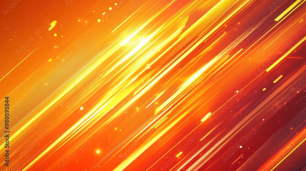 A vibrant orange background with diagonal light streaks cutting across, adding motion and energy to the design. A vibrant orange background with diagonal light streaks cutting across, adding motion and energy to the design.