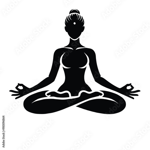 Yogi Meditation Silhouette