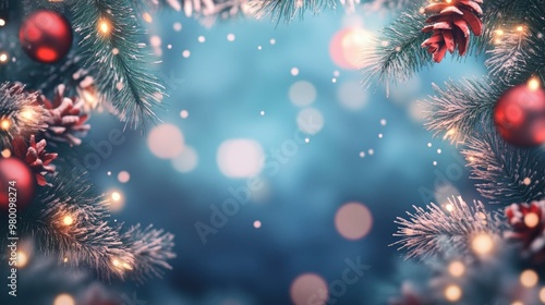 christmas background with christmas tree