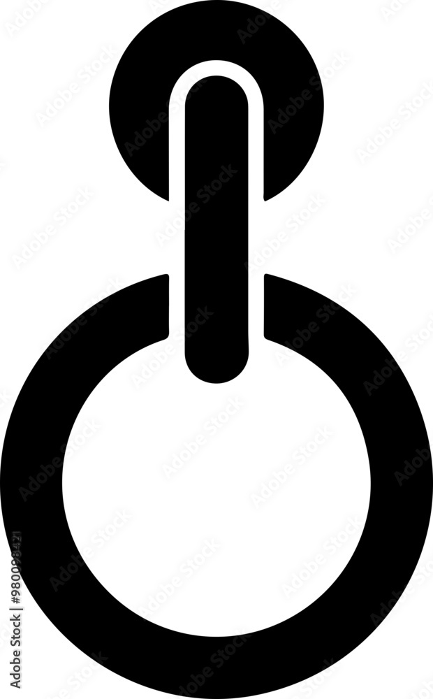 Minimalist Vector Design of a Circular Hook Element Minimalist Vector Design of a Circular Hook Element