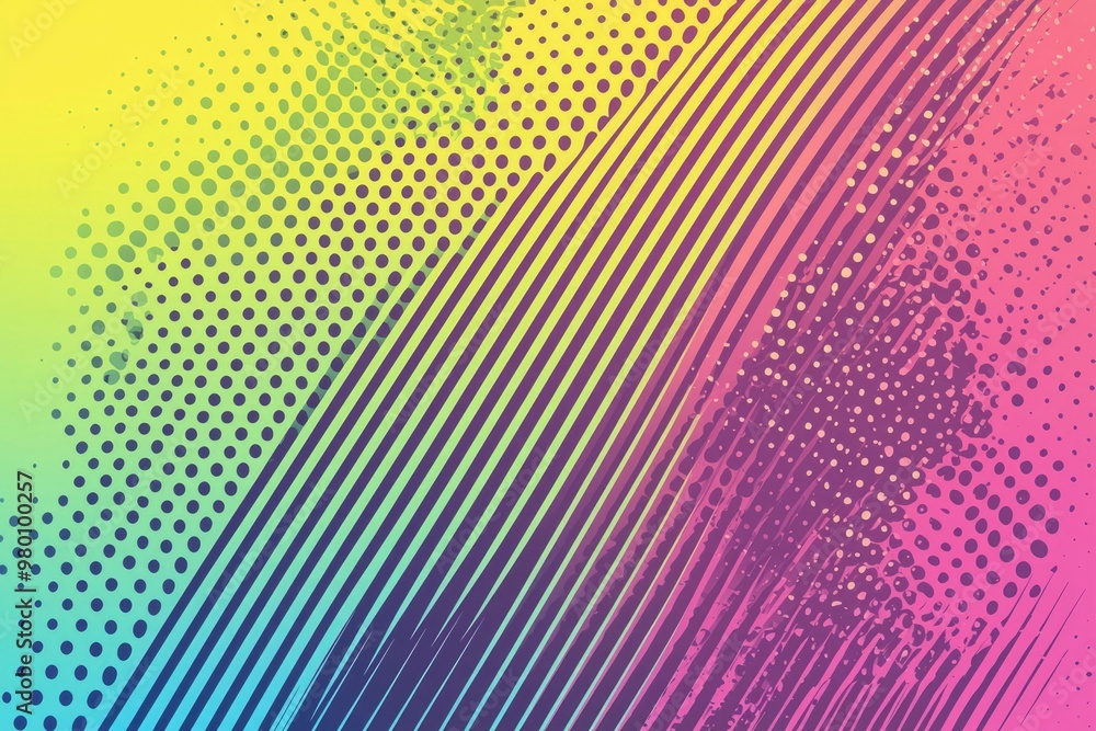 Obraz premium Abstract Background with Yellow, Green, and Pink Geometric Patterns