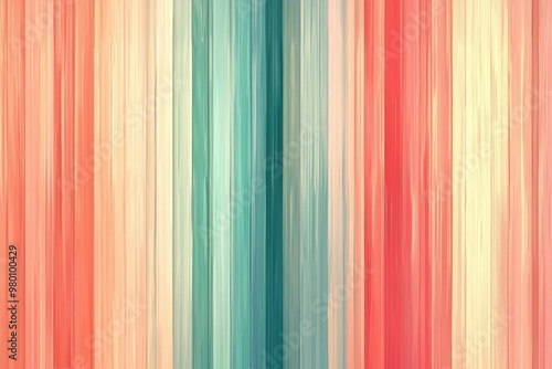 Abstract Painted Vertical Stripes in Warm Colors