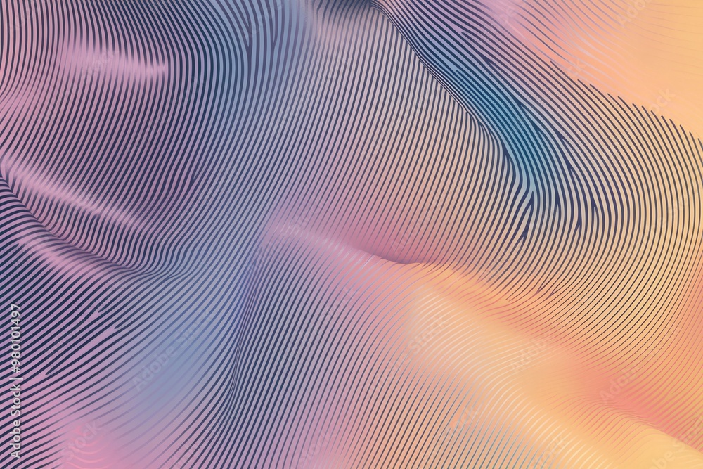 Abstract Wavy Stripes in Soft Pastels Abstract Wavy Stripes in Soft Pastels