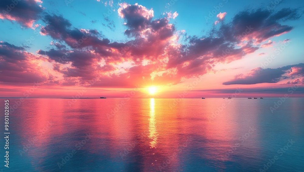 Serene Sunset over the Ocean Serene Sunset over the Ocean