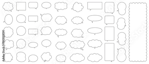 シンプルな吹き出しのイラストセット