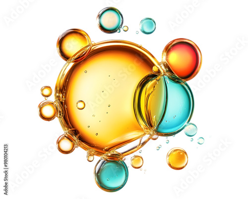 Background with bubbles on transparent background