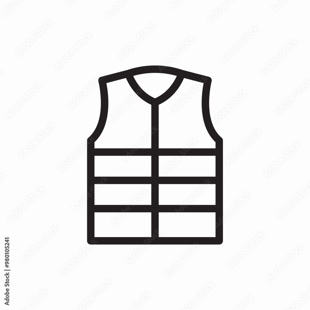 sleeveless puffer jacket icon sign vector sleeveless puffer jacket icon sign vector