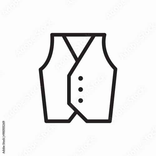 suit vest icon sign vector