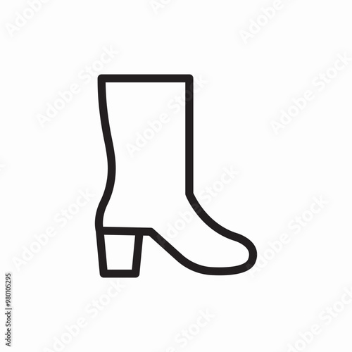 woman boots icon sign vector