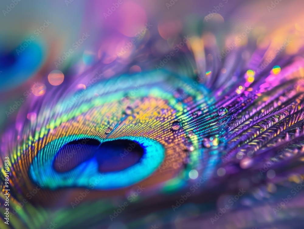 Naklejka premium Peacock Feather Details