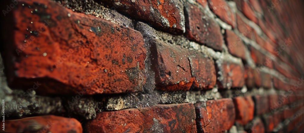 Close-up of an old red brick wall Close-up of an old red brick wall