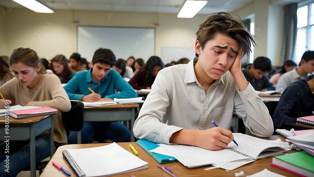 student stressed during the exam student stressed during the exam