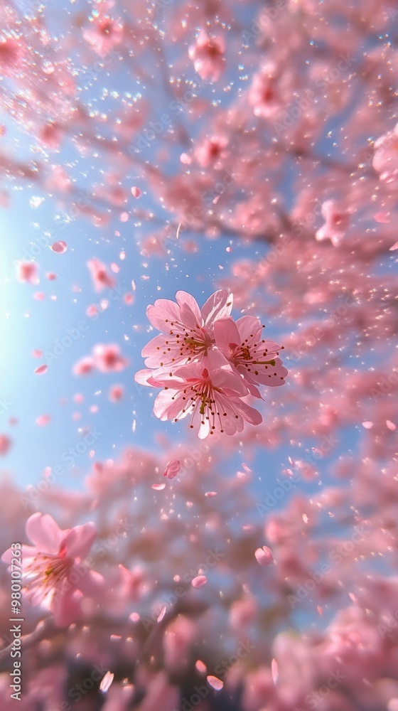 Nature Masterpiece: Captivating Cherry Blossoms Swirling in the Wind Nature Masterpiece: Captivating Cherry Blossoms Swirling in the Wind