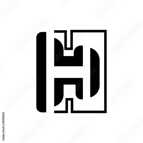 letter h logo template unique and simple