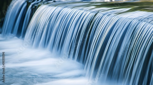 Captivating Waterfall Cascading Through Lush Landscape