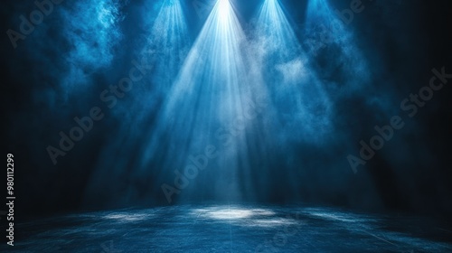 Wallpaper Mural Abstract Blue Light Stage Torontodigital.ca