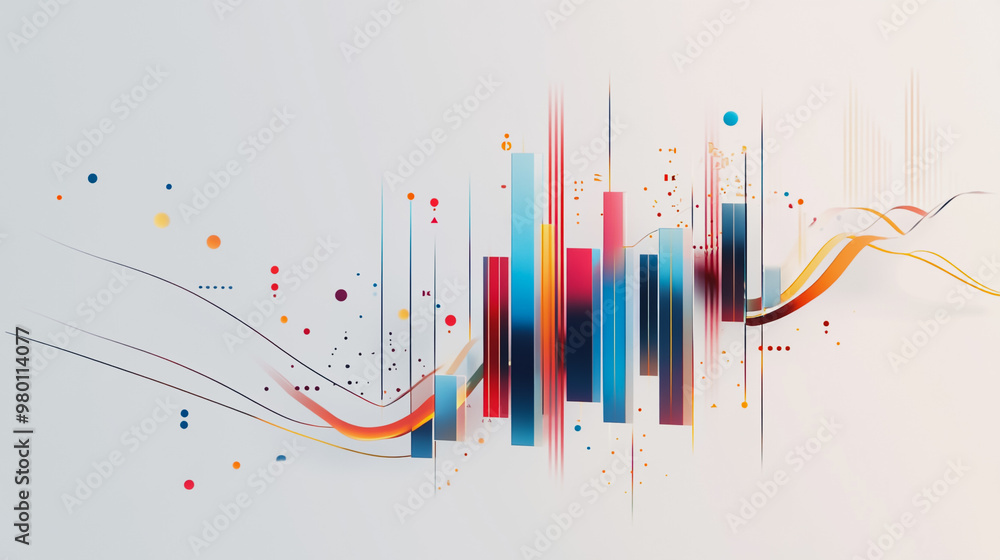 Abstract white background with Colorful geometric and circle lines. Digital future technology . Abstract business connection of lines from nodes innovation of communication in the network. Abstract white background with Colorful geometric and circle lines. Digital future technology . Abstract business connection of lines from nodes innovation of communication in the network.
