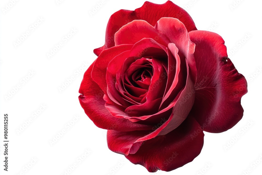 Red Rose Flower. Red Rose against on isolate white background. clipping path, ai Red Rose Flower. Red Rose against on isolate white background. clipping path, ai