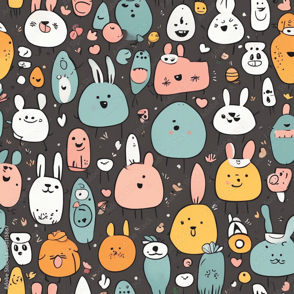 seamless pattern with monsters seamless pattern with monsters