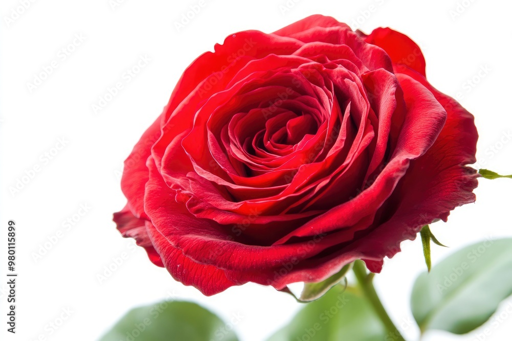 Red Rose Flower. Red Rose against on isolate white background. clipping path, ai Red Rose Flower. Red Rose against on isolate white background. clipping path, ai