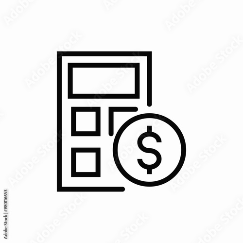 calculator finance accountant icon sign vector