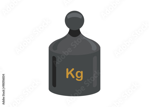 Weights block. Simple flat illustration.